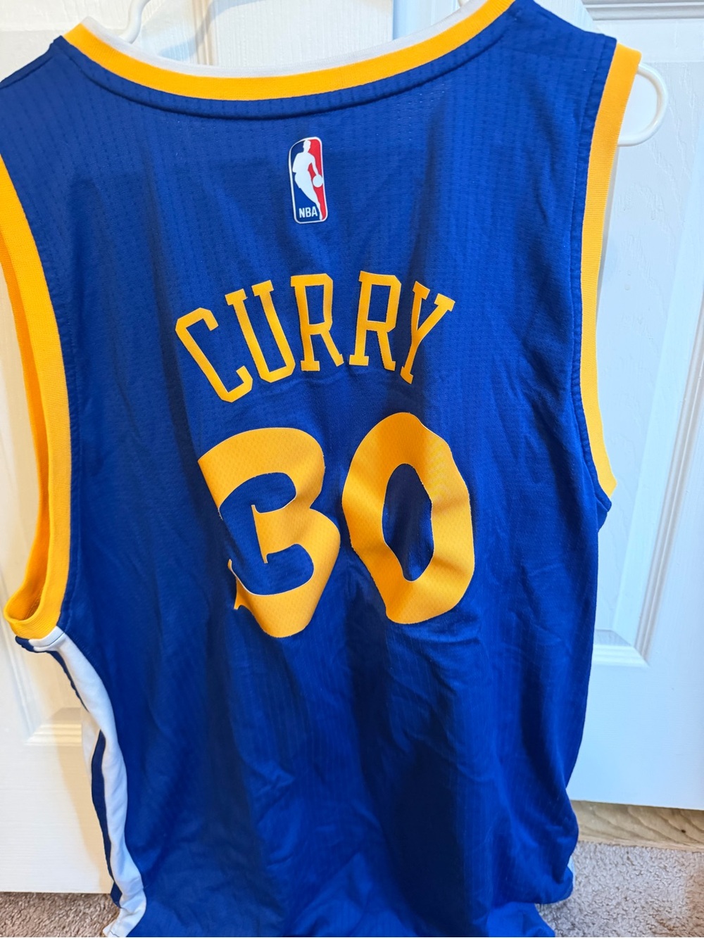 Stephen Curry Adidas Golden State Warriors jersey.